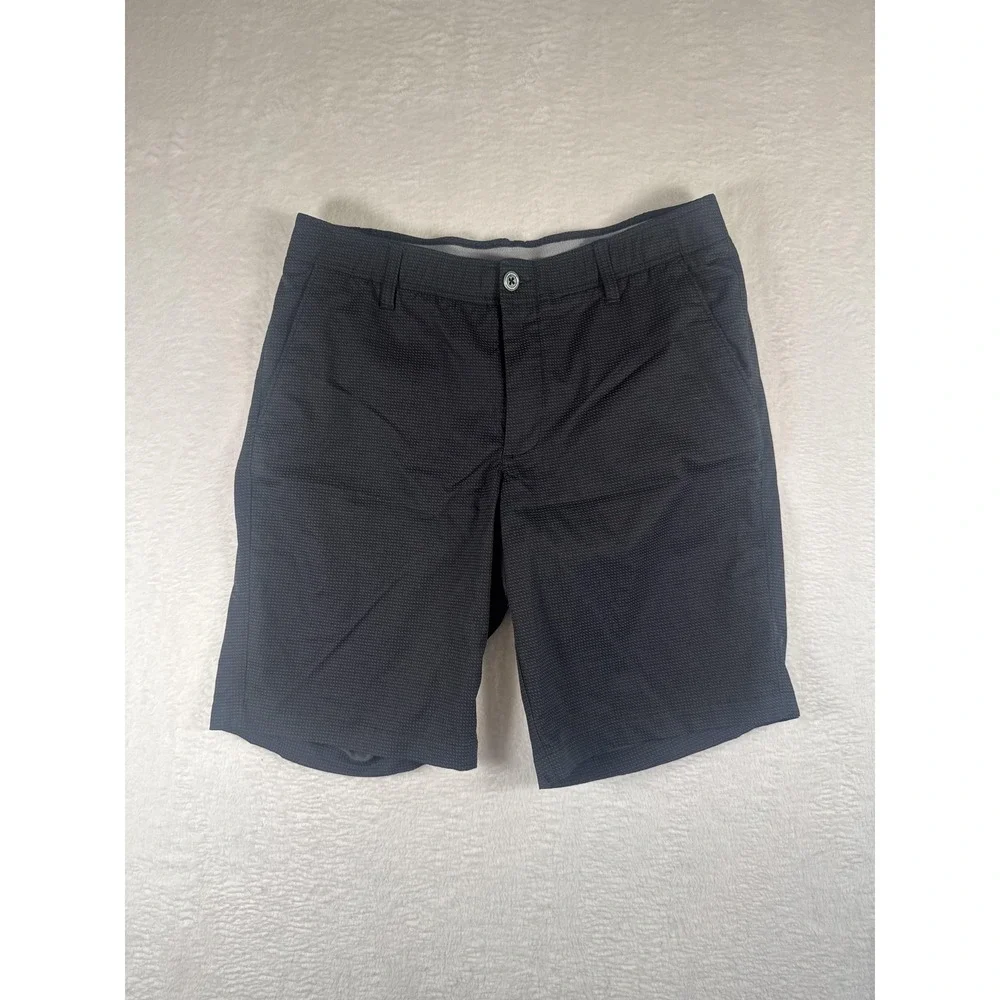 Under Armour‎ Golf Shorts Mens 34 Gray Chino Micro Print Stretch Performance